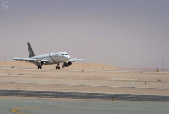 مطار الجوف يستقبل أول رحلة دولية