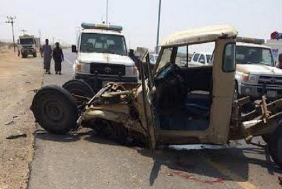 حادث لباص نقل السجناء في عسير: 13 إصابة