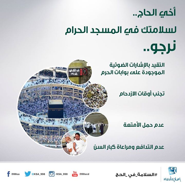 أخي الحاج لسلامتك في المسجد الحرام
