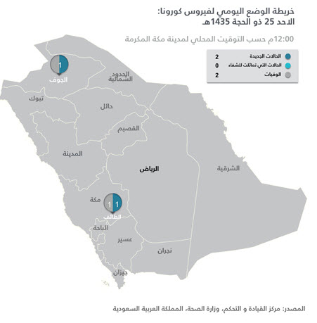 فيروس كورونا: تسجيل حالتين جديدتين في الطائف والجوف