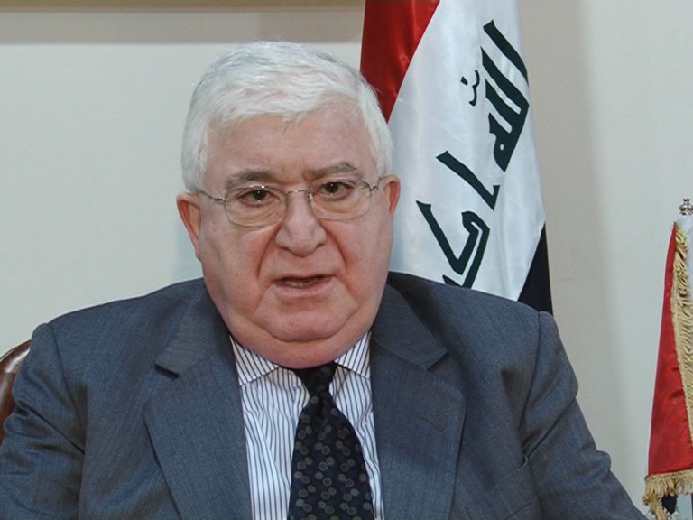 الرئيس العراقي يلتقي مسؤولين سعوديين