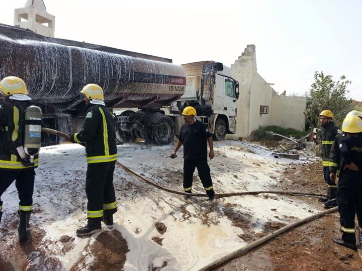 حريق محطة وقود بالعارضة: تفاصيل الإخماد