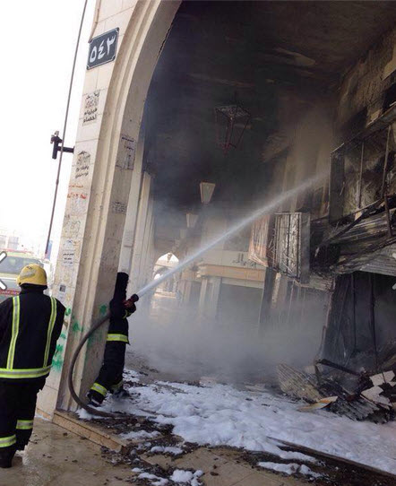 حريق أسواق طيبة بالرياض: تفاصيل الحادث