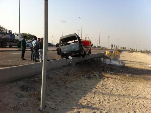 احتراق حافلة الجبيل الدمام: 17 إصابة