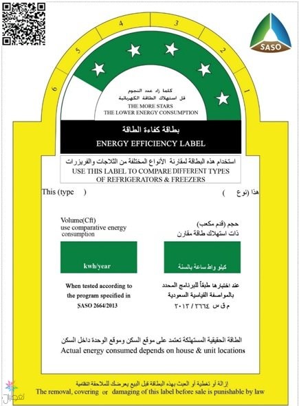 بطاقات كفاءة الطاقة الجديدة: مواصفات