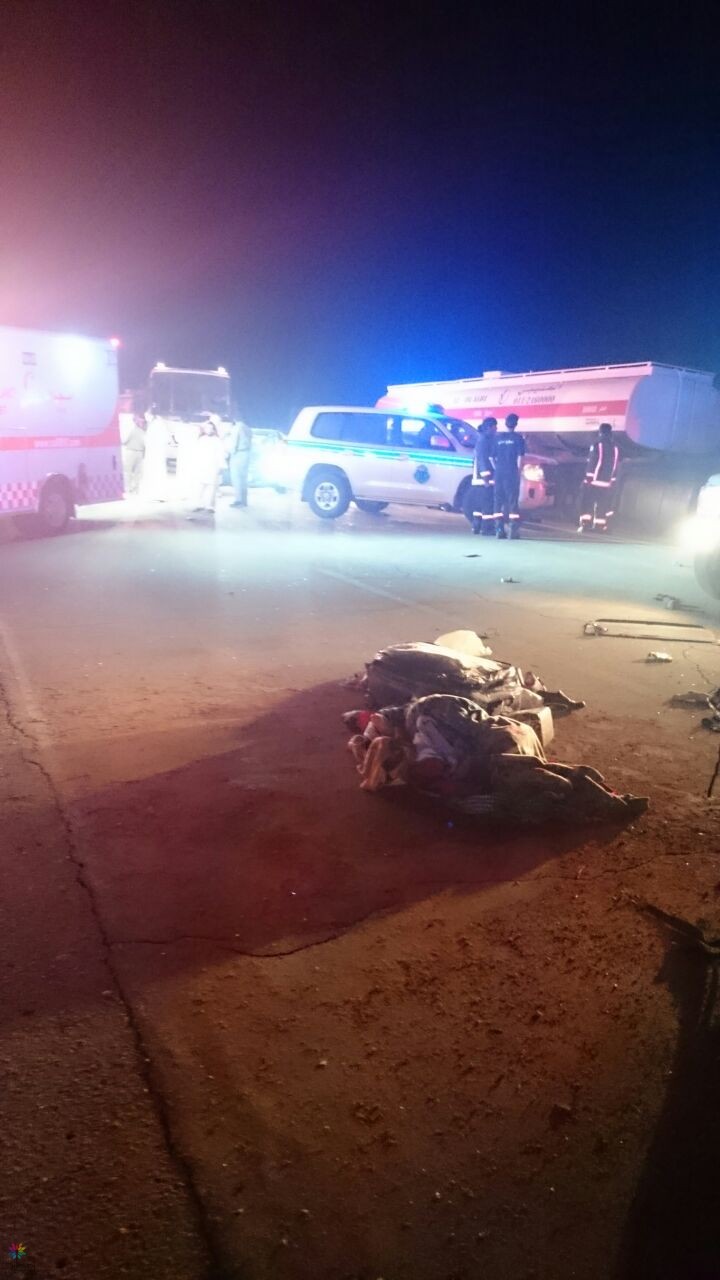 حادث طريق الدمام الرياض: وفاة وإصابات