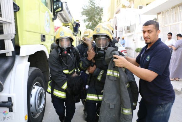 حريق شقة بمكة: وفاة وإصابات