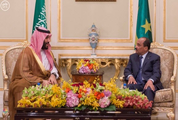 الرئيس الموريتاني يستقبل الأمير محمد بن سلمان
