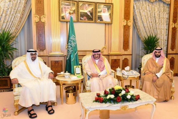 استقبال ولي العهد لولي عهد أبو ظبي