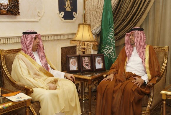الأمير عبدالله بن مساعد يستقبل رئيس الاتحاد العربي