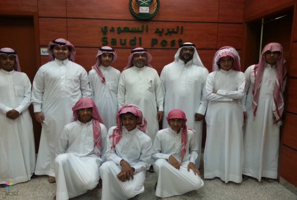 البريد السعودي: إعجاب طلاب اجنادين