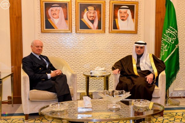 الجبير يستقبل دي مستورا..سوريا