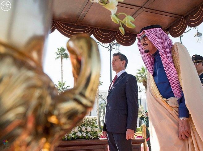 استقبال الملك سلمان لرئيس المكسيك