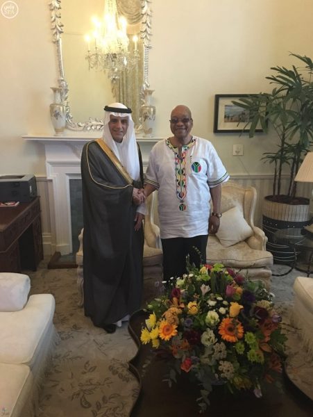 استقبال رئيس جنوب أفريقيا للجبير