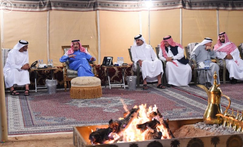 التقى أمير قطر ولي عهد أبوظبي في حفر الباطن