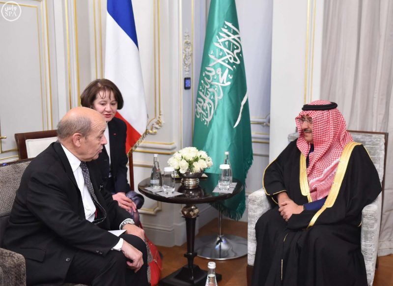 ولي العهد يستقبل وزير الدفاع الفرنسي