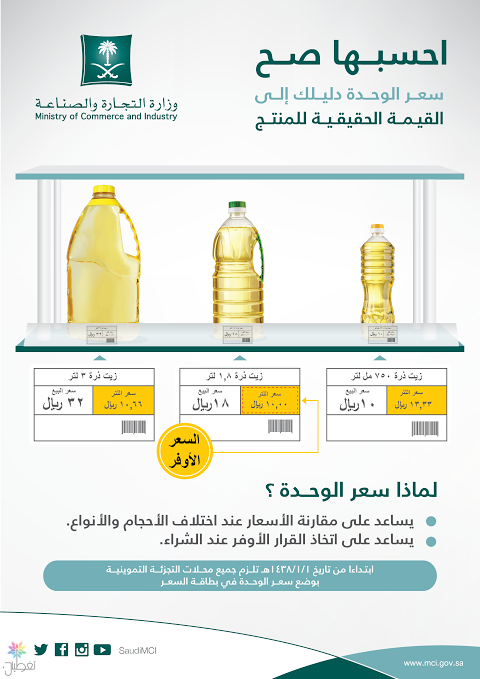 سعر الوحدة: تعزيز المنافسة (وزارة التجارة)