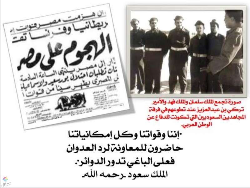 الملك سلمان يتطوع للدفاع عن مصر | صور