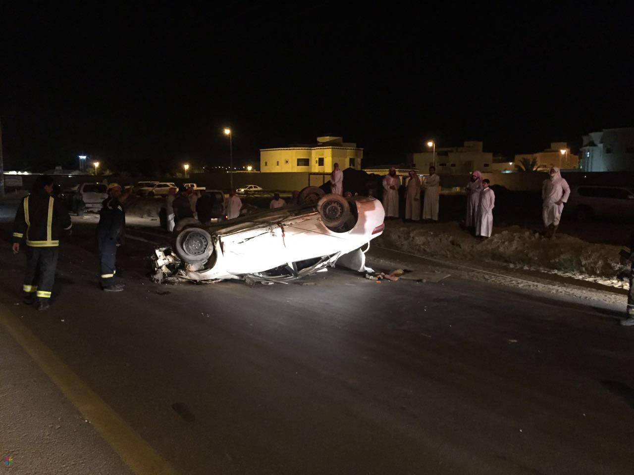 حادث انقلاب كامري بحويلان: إصابة خطيرة