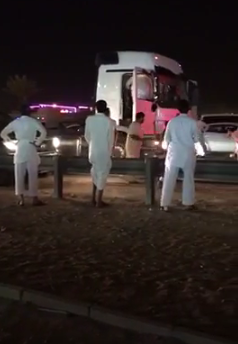 شرطة الرياض توضح فيديو شاحنة - الرياض
