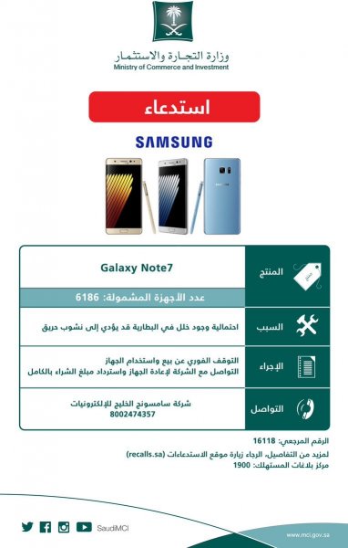 استدعاء جالكسي نوت 7: أسباب وحلول