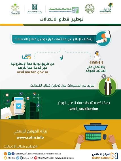 توطين قطاع الاتصالات: الإبلاغ عن المخالفات