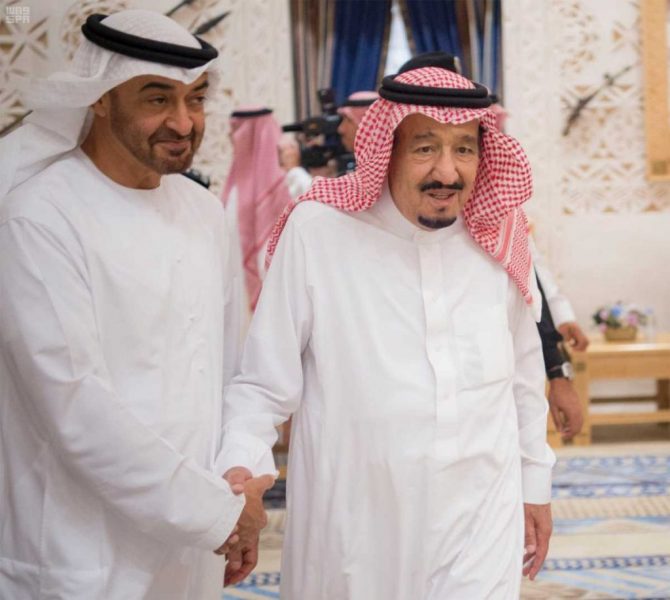 خادم الحرمين يستقبل ولي عهد أبوظبي