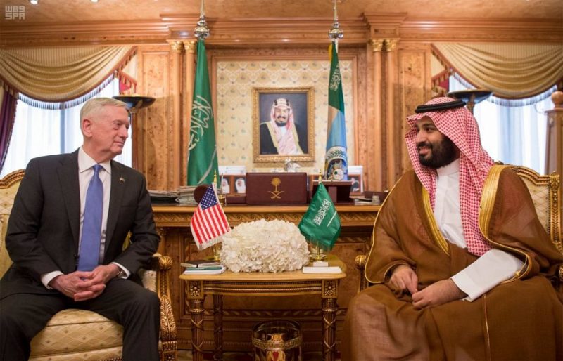 ولي ولي العهد يجتمع مع وزير الدفاع الأمريكي