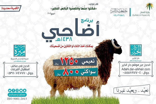 غداً.. بر الشرقية توزع أضاحي أكثر من ثلاثة آلاف مضحي