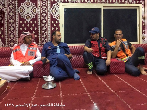 هيئة الهلال الأحمر بالقصيم تعلن نجاح خطتها الاسعافية بالإجازة  وتعايد منسوبيها