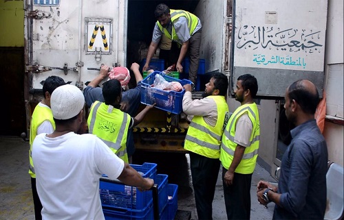 بر الشرقية توزع 58 طن لحوم على 4200أسرة