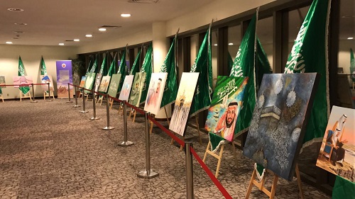 الجبيل ..23 فنانا وفنانة تشكيليين يشاركون الوطن فرحته باليوم الوطني