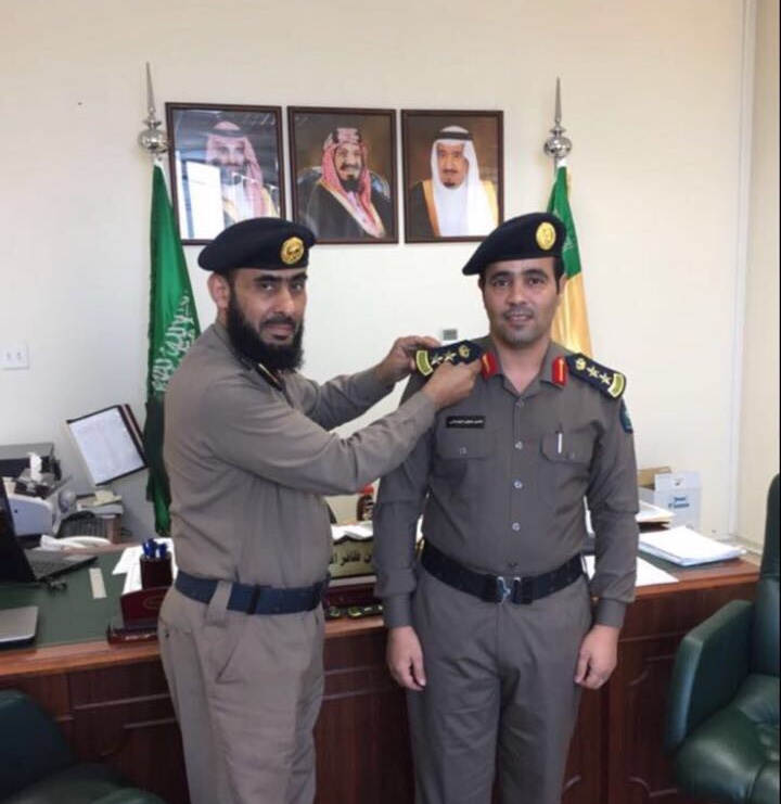 مدير إدارة الدفاع المدني بالجبيل يقلد العقيد ناصر الودعاني رتبته الجديدة