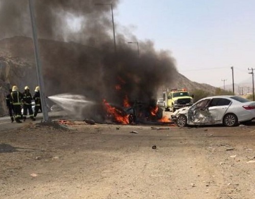 وفاة وثلاث إصابات في حادث سير بالباحة
