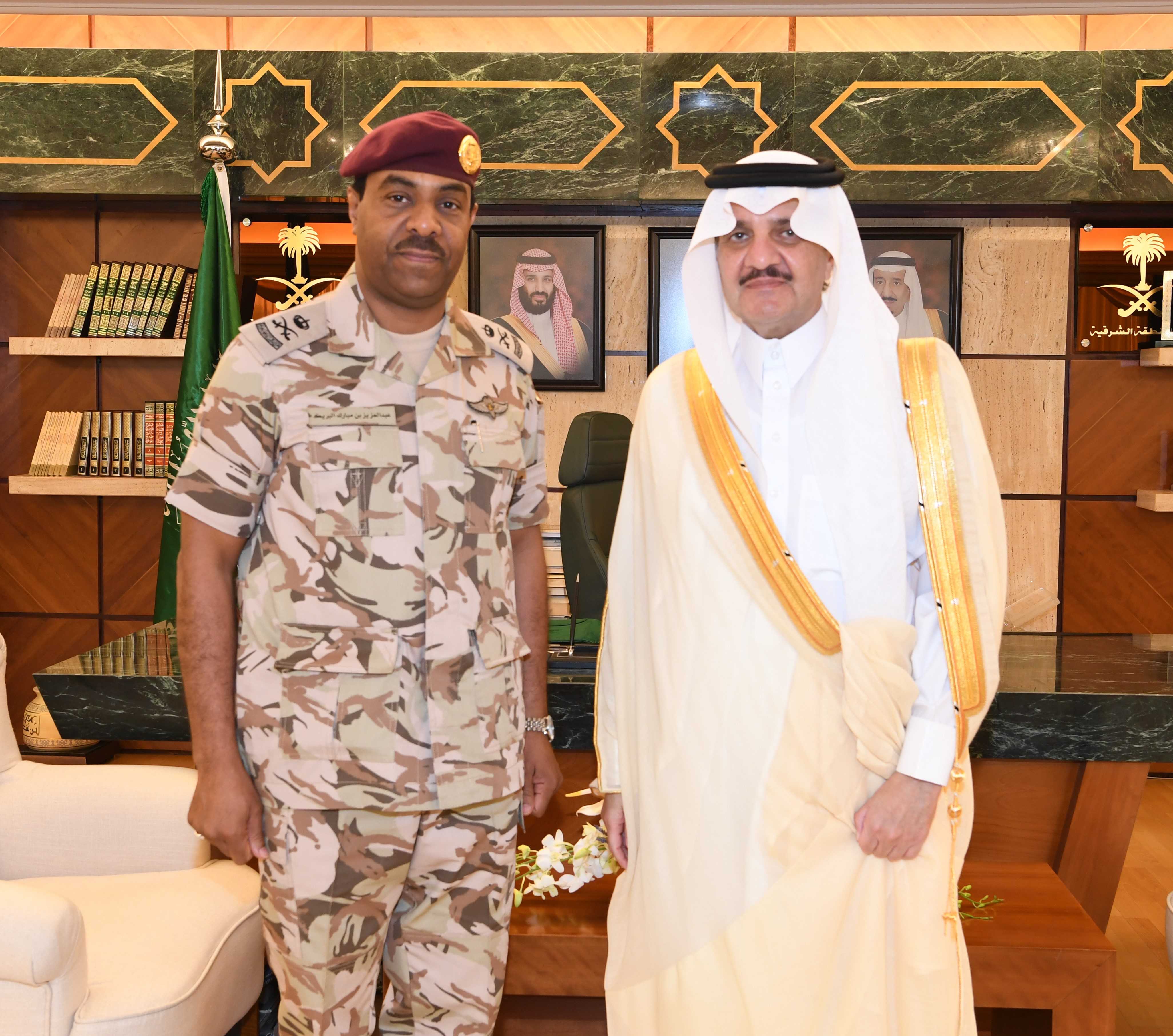الأمير سعود بن نايف يقلد اللواء البريك رتبته الجديدة
