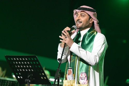 نجوم الغناء يتوشحون بالأخضر في حفلات "اليوم الوطني السعودي 88"
