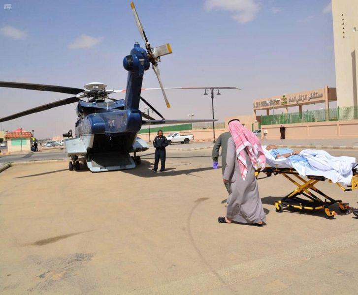 "طيران الأمن" يجلي حالتين مرضيتين لطفل ومسن بالقنفذة والزلفي