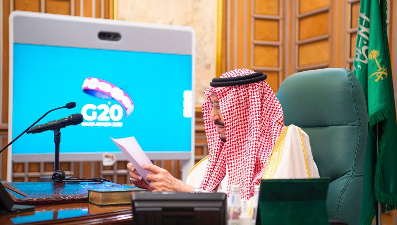 قمة القادة الاستثنائية لمجموعة العشرين برئاسة خادم الحرمين الشريفين تصدر بياناً حول فيروس كورونا (كوفيد-19)