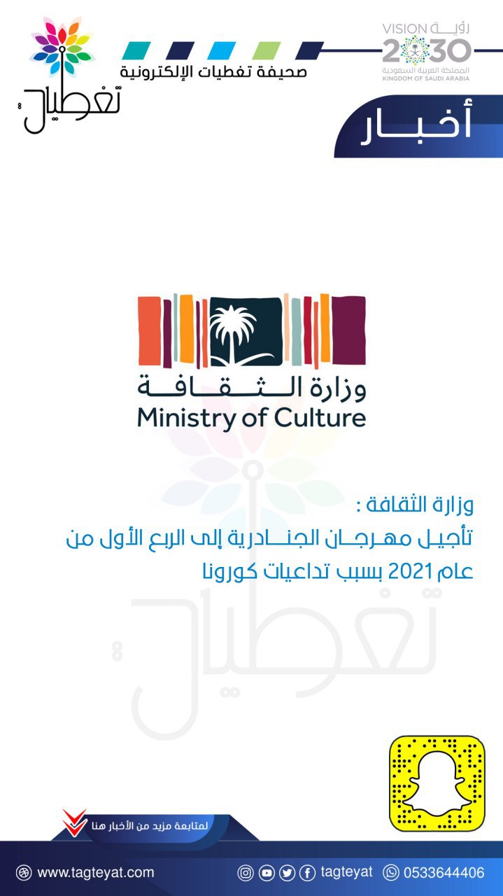 تأجيل #مهرجان_الجنادرية إلى الربع الأول من عام 2021 بسبب تداعيات كورونا