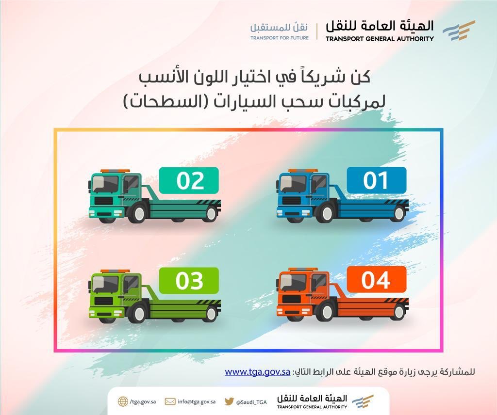 هيئة «النقل»: شاركوا في اختيار لون «السطحات» بالمملكة