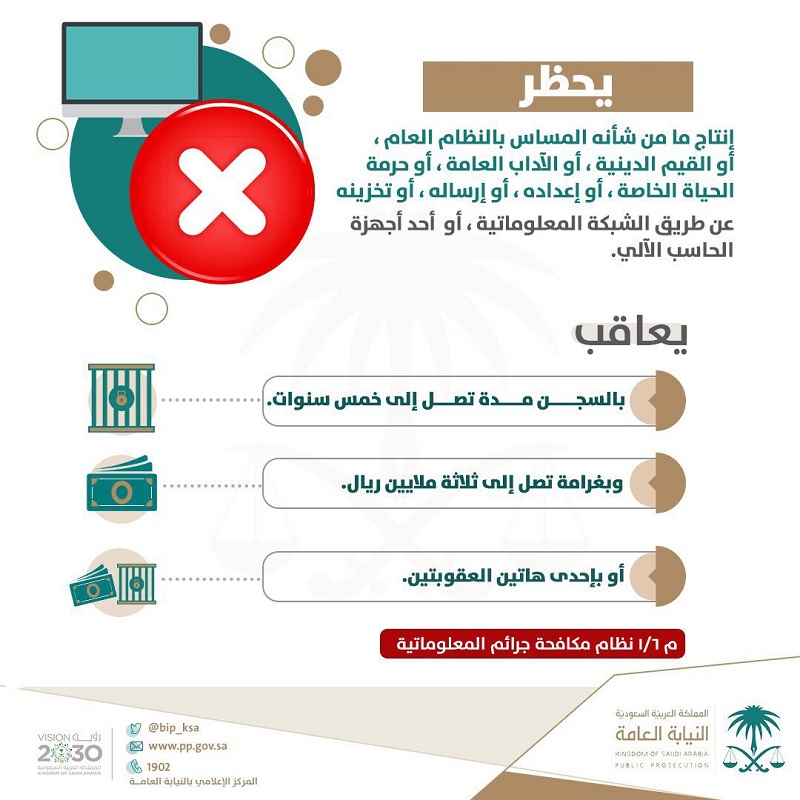 “النيابة” تُحذر من إثارة معلومات مغلوطة حول القرارات التنظيمية.. وتوضح عقوبة ذلك