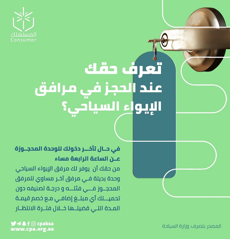 “حماية المستهلك” توضح حقوق الزائر حال تأخرت عليه إدارة الفندق بالدخول