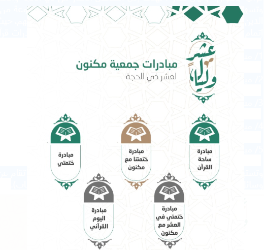 بمناسبة العشر ذي الحجة مكنون تطلق خمس مبادرات قرآنية عامة