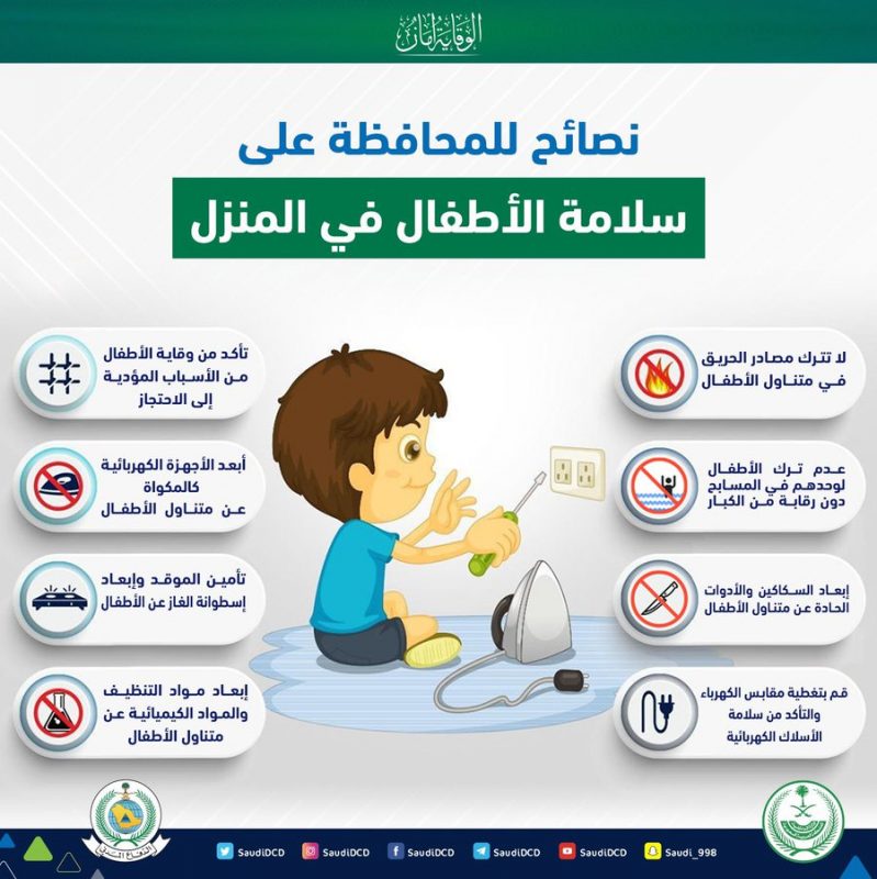 8 نصائح مهمة للمحافظة على سلامة الأطفال في المنزل