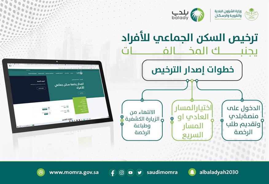 “الشؤون البلدية” تجدد دعوتها لإصدار ترخيص السكن الجماعي للأفراد تجنباً للمخالفات
