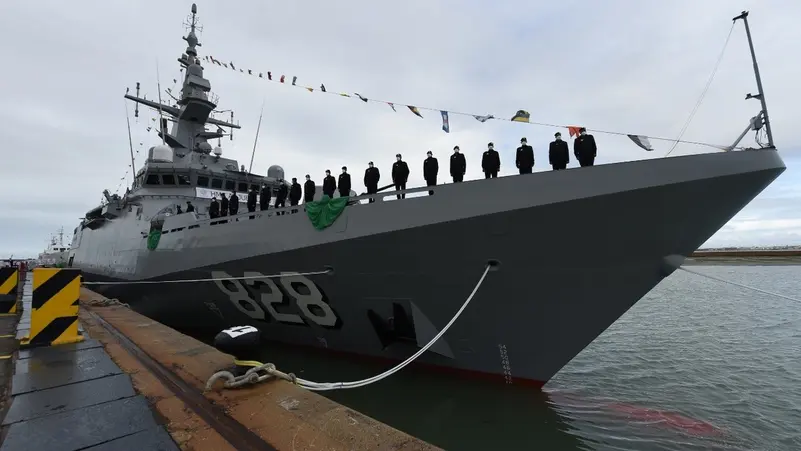 وصول سفينة "جلالة الملك الجبيل" الأحدث عالميا في طرازها القتالي ( فيديو )