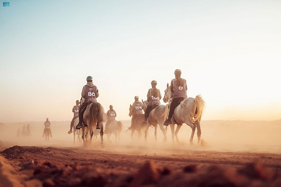 200 فارس وفارسة في سباق بطولة كأس خادم الحرمين الشريفين الدولية للقدرة والتحمل