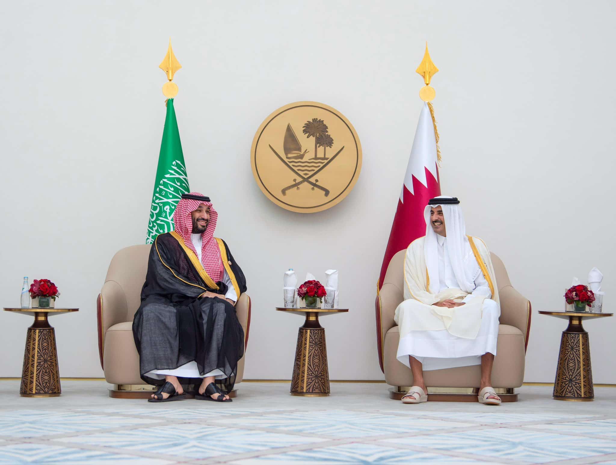 #ولي_العهد وأمير قطر يترأسان اجتماع مجلس التنسيق السعودي – القطري