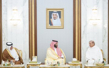 ولي العهد يستقبل رئيس وزراء باكستان في قصر الصفا بمكة