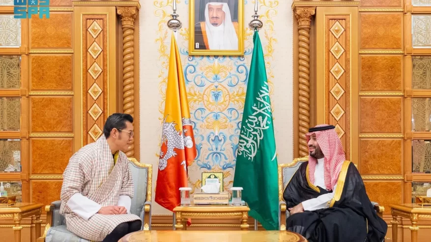 ولي العهد يلتقي ملك بوتان وسمو ولي العهد الأردني